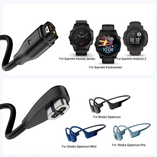 2 in 1 Earphone & Smart Watch Charging Adapter Cable for Shokz & Garmin, Interface:USB - Earphone Adapter by buy2fix | Online Shopping UK | buy2fix