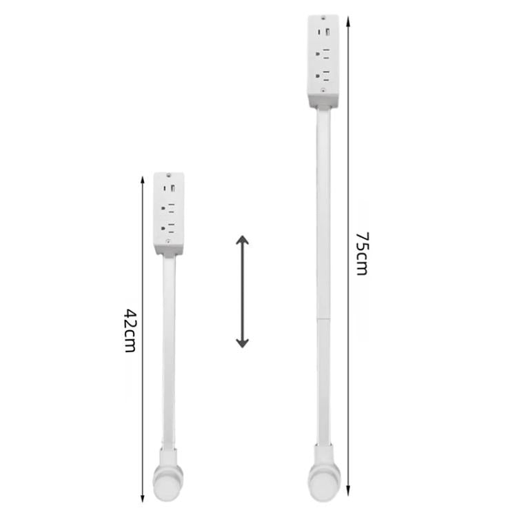 US Plug Power Outlet Extender Power Socket Extension Tool With USB / Type-C Fast Charging(White) - Extension Socket by buy2fix | Online Shopping UK | buy2fix