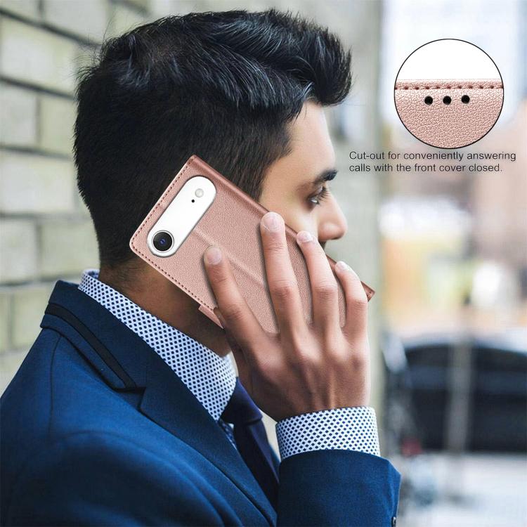 For iPhone Air Litchi Texture RFID Anti-theft Leather Phone Case(Gold) - iPhone Air Cases by buy2fix | Online Shopping UK | buy2fix