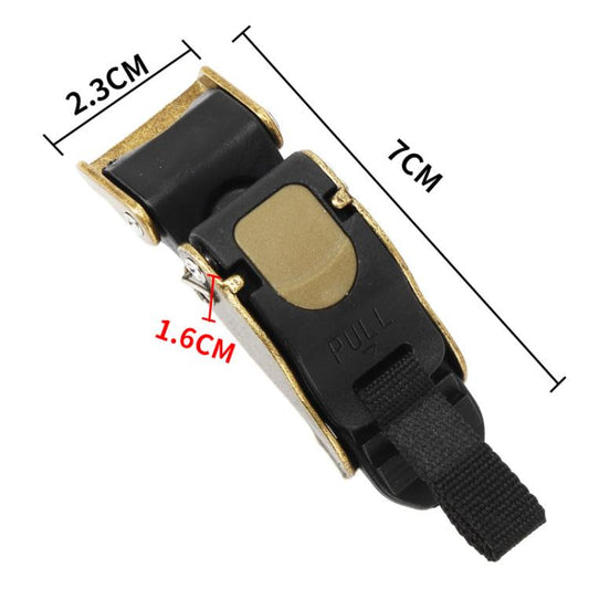 SOMAN QB11 Motorcycle Helmet Buckle Universal Quick Release Clip Copper Plated Buckle(Black Gold) - Others by SOMAN | Online Shopping UK | buy2fix