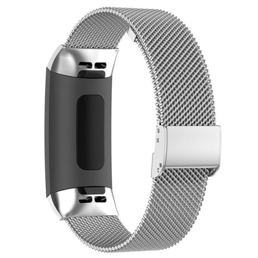 For Fitbit Charge 4 / 3 xDfind Milanese Metal Buckle Watch Band(Silver) - Watch Bands by xDfind | Online Shopping UK | buy2fix