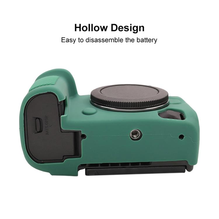 For Canon EOS R5 Mark II / R5II Glossy Soft Silicone Protective Case(Green) - Protective Case by buy2fix | Online Shopping UK | buy2fix