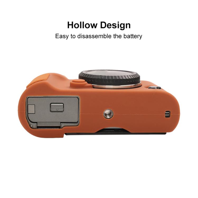 For FUJIFILM X-T50 Glossy Soft Silicone Protective Case(Orange) - Protective Case by buy2fix | Online Shopping UK | buy2fix