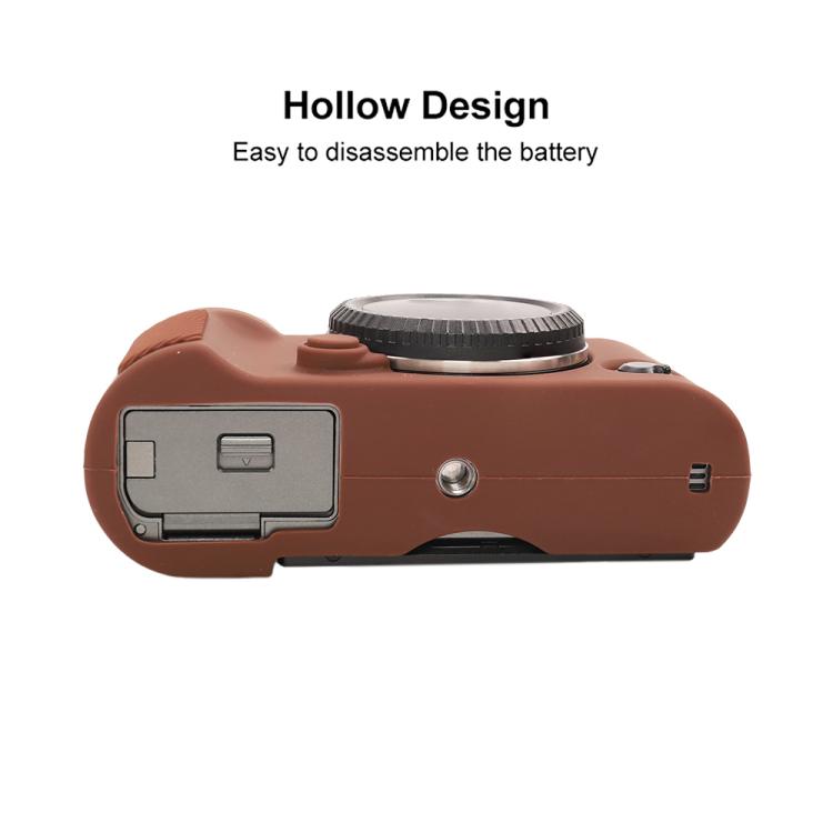 For FUJIFILM X-T50 Glossy Soft Silicone Protective Case(Coffee) - Protective Case by buy2fix | Online Shopping UK | buy2fix