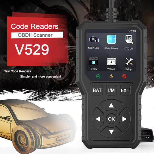FOXSUR V529 OBD2 Car Engine Fault Code Reader Diagnostic Instrument(Black) - Code Readers & Scan Tools by FOXSUR | Online Shopping UK | buy2fix