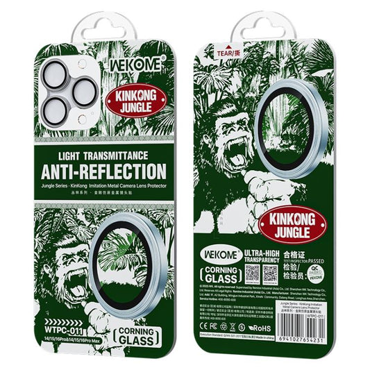 For iPhone 16 Pro / 16 Pro Max WTPC-011 Jungle Series Kinkong Imitation Metal Camera Lens Protector Film(Primary Color) - iPhone 16 Pro Max Tempered Glass by WK | Online Shopping UK | buy2fix