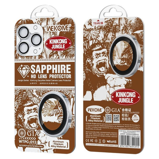 For iPhone 16 Pro / 16 Pro Max WK WTPC-013 Jungle Series Kinkong Sapphire Metal Camera Lens Protector Film(Silver) - iPhone 16 Pro Max Tempered Glass by WK | Online Shopping UK | buy2fix