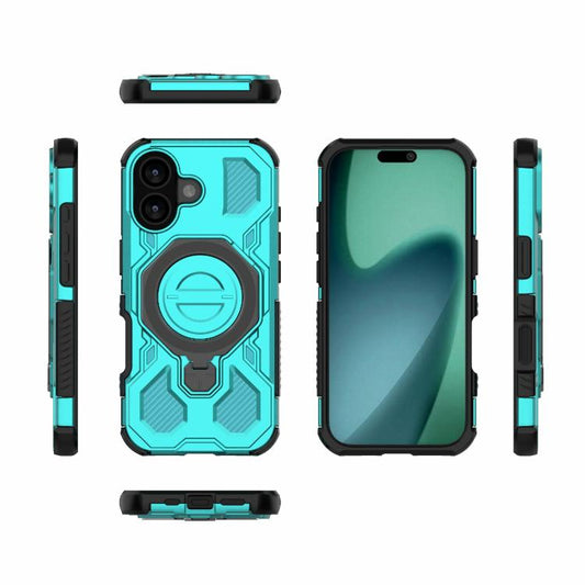 For iPhone 17 J-20 Solid Color MagSafe Magnetic TPU+PC Phone Case(Lake Blue) - iPhone 17 Cases by buy2fix | Online Shopping UK | buy2fix