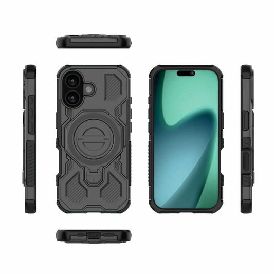 For iPhone 17 J-20 Solid Color MagSafe Magnetic TPU+PC Phone Case(Black) - iPhone 17 Cases by buy2fix | Online Shopping UK | buy2fix
