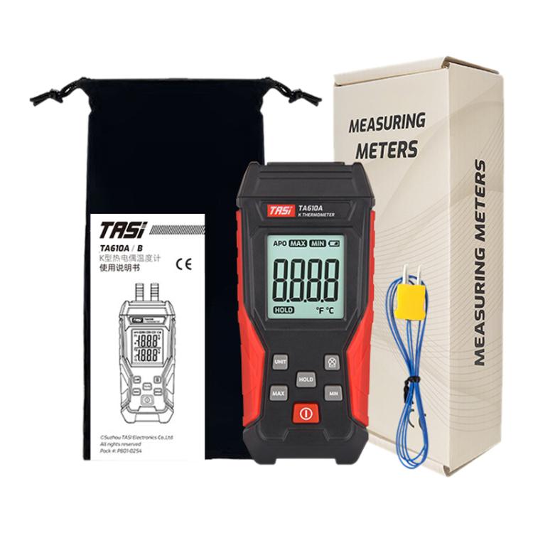 TRSI TA610A Industrial Handheld K-Type Thermocouple Thermometer, Single Channel, without Ambient Temperature - Thermostat & Thermometer by TASI | Online Shopping UK | buy2fix