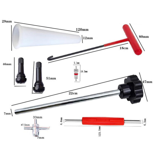23pcs / Set Car Tire Repair Tool Valve Installation Tool Set(Black) - Tire Repair & Installation Tools by buy2fix | Online Shopping UK | buy2fix