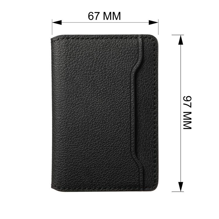 V02 Little Cow Texture Back-attached NN Card Bag(Green) - Adhesive Card Holders by buy2fix | Online Shopping UK | buy2fix