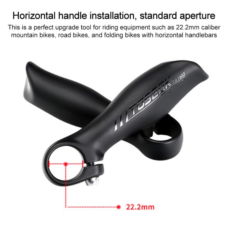 TOSEEK 1Pair Carbon Fiber Mountain Bike Rest Horn Handlebar(Bright Cursor) - Bicycle Grips by TOSEEK | Online Shopping UK | buy2fix