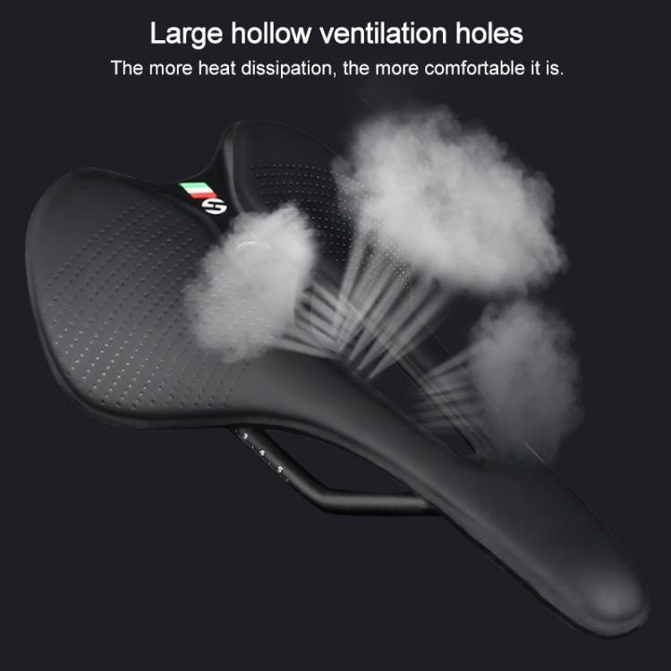 TOSEEK TS50 Road Mountain Bike Racing Saddle(Black) - Bicycle Saddle by TOSEEK | Online Shopping UK | buy2fix