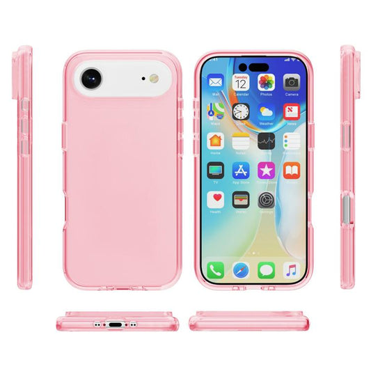 For iPhone Air Shockproof Terminator Glitter Powder Phone Case(Transparent Pink) - iPhone Air Cases by buy2fix | Online Shopping UK | buy2fix