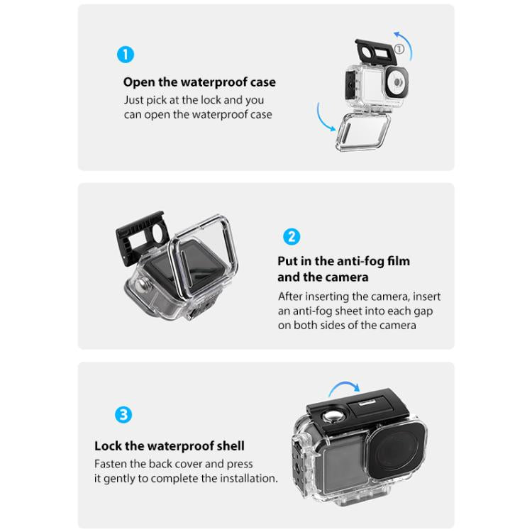 For DJI Osmo Action 5 Pro Magnetic 60m Waterproof Case Diving Case with Base + Gift Kit - Case & Bags by buy2fix | Online Shopping UK | buy2fix