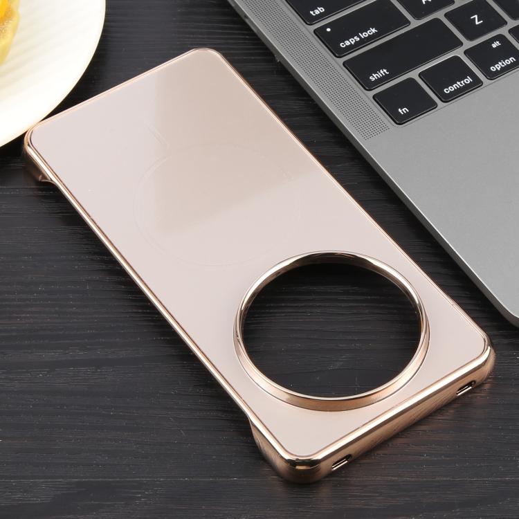 For Huawei Mate 70 Pro Electroplating Frameless Frosted Anti-Glare PC MagSafe Phone Case(Desert Gold) - Huawei Cases by buy2fix | Online Shopping UK | buy2fix