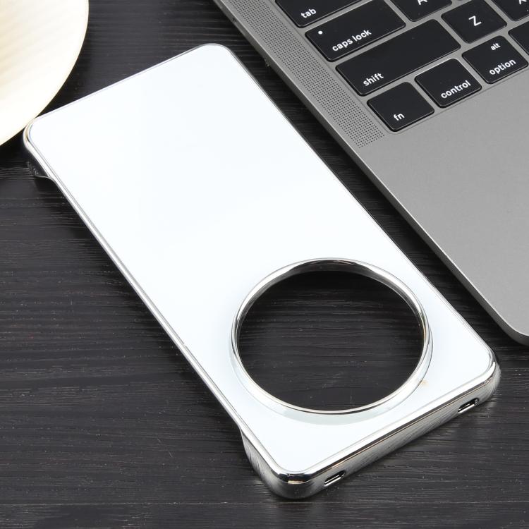 For Huawei Mate 70 Pro Electroplating Frameless Frosted Anti-Glare PC MagSafe Phone Case(Silver White) - Huawei Cases by buy2fix | Online Shopping UK | buy2fix