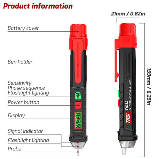 TASI TA13A Intelligent Circuit Test Multi-function Test Pen - Current & Voltage Tester by TASI | Online Shopping UK | buy2fix