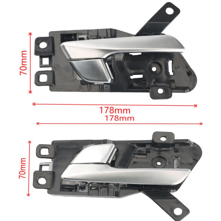 Pair Car Left and Right Door Inside Handle for Hyundai Sonata 2015-2017 82610-C1010, 82620-C1010(Black + Silver) - Door Handles by buy2fix | Online Shopping UK | buy2fix