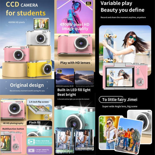 LK007 2.4 inch HD CCD Camera Retro Kids Camera(Green) - Children Cameras by buy2fix | Online Shopping UK | buy2fix