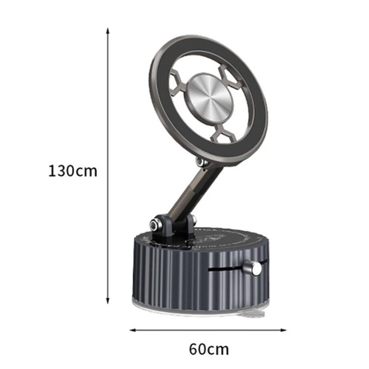 BDK101 Vacuum Adsorption Magnetic Folding Car Phone Holder(Gun Metal) - Universal Car Holders by buy2fix | Online Shopping UK | buy2fix