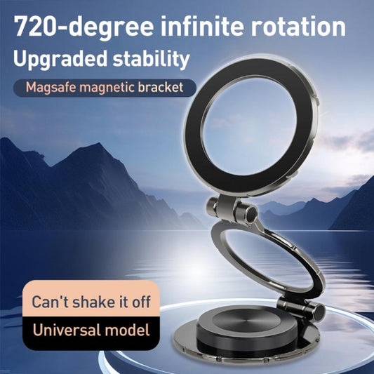 G222 Three-axis Folding MagSafe Magnetic Car Phone Holder(Silver) - Universal Car Holders by buy2fix | Online Shopping UK | buy2fix