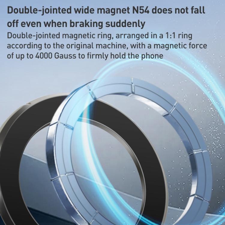 G222 Three-axis Folding MagSafe Magnetic Car Phone Holder(Silver) - Universal Car Holders by buy2fix | Online Shopping UK | buy2fix