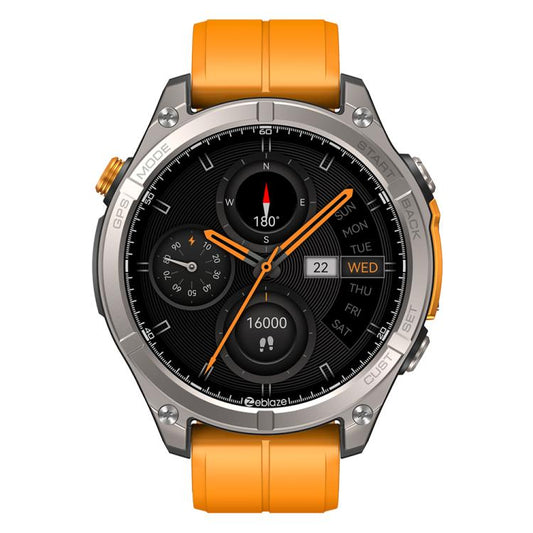 Zeblaze Stratos 4 Rugged Outdoor GPS Smart Watch 1.43 inch Screen 5 ATM & IP69K(Orange) - Smart Watches by Zeblaze | Online Shopping UK | buy2fix
