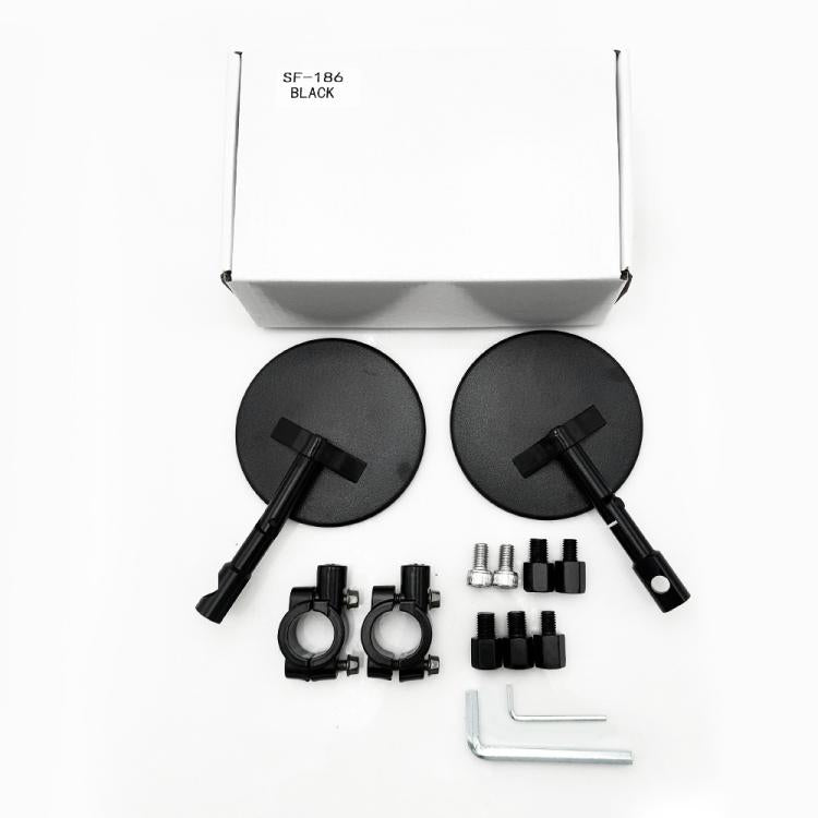 Universal ATV Round Foldable Rearview Mirror Reflective Mirror(Black) - Side Mirrors by buy2fix | Online Shopping UK | buy2fix