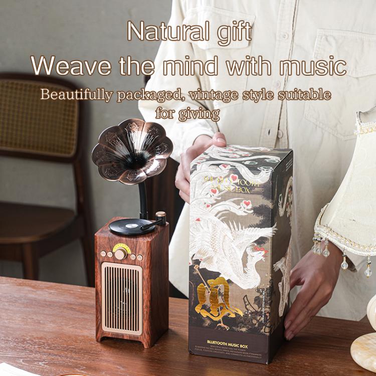 H3 Morning Glory Retro Wireless Bluetooth Speaker(Brown) - Desktop Speaker by buy2fix | Online Shopping UK | buy2fix