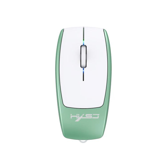HXSJ M109 Mini Wireless Mouse, 3D Right, TF Card Reader, 4D Mute Buttons(Light Green) - Wireless Mice by HXSJ | Online Shopping UK | buy2fix