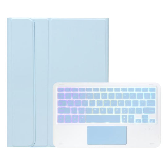 For iPad Pro 11 2024 A13B-AS Backlight Bluetooth Touch Keyboard Leather Tablet Case with Pen Slot(Blue) - For iPad Pro by buy2fix | Online Shopping UK | buy2fix