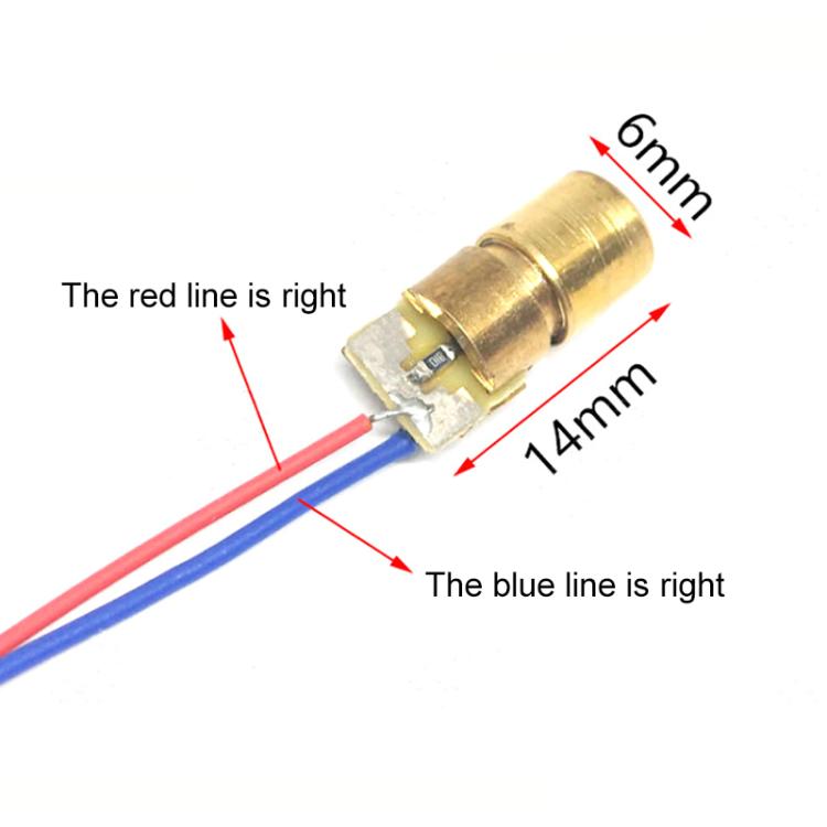 3V 10pcs/Pack Adjustable Diode Laser Head Red Dot Laser Module - DIY Cables by buy2fix | Online Shopping UK | buy2fix