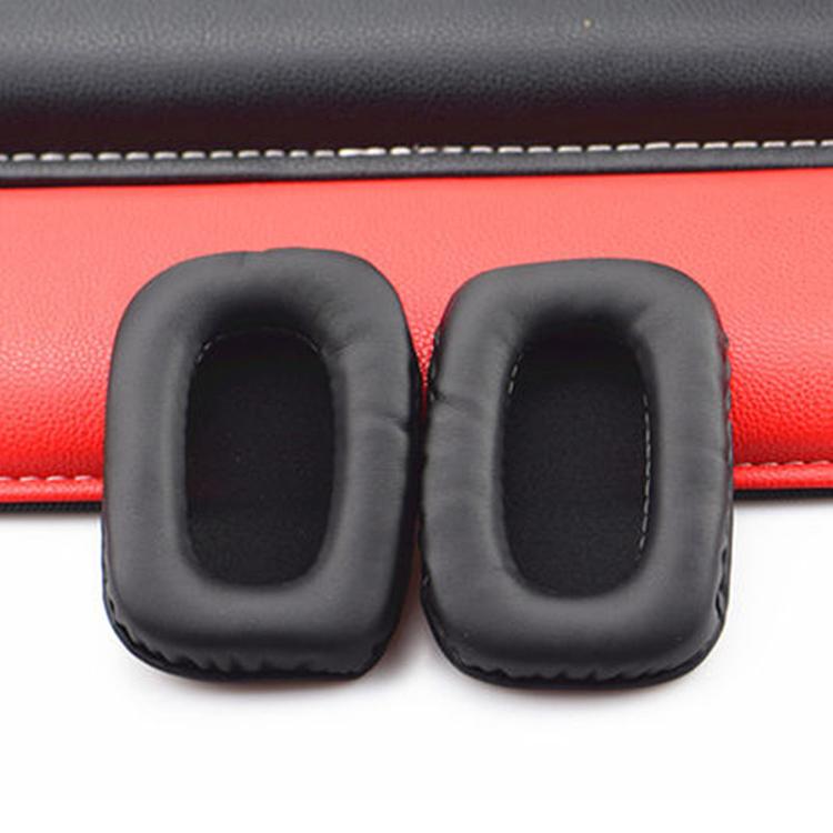 2pcs Protein Leather Replacement Earpads For Audio Technica ATH-SQ5 / SQ505(Black) - Earmuff & Pad by buy2fix | Online Shopping UK | buy2fix