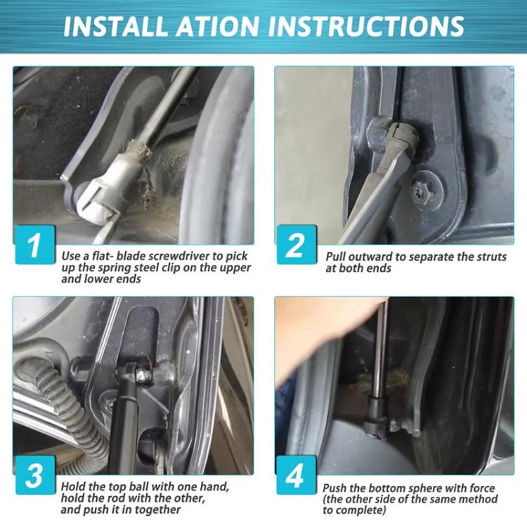 For BMW E90 51247060623 2pcs/Pack Trunk Lift Supports Struts Shocks Springs Dampers Hydraulic Lever(Black) - Engine Fittings by buy2fix | Online Shopping UK | buy2fix