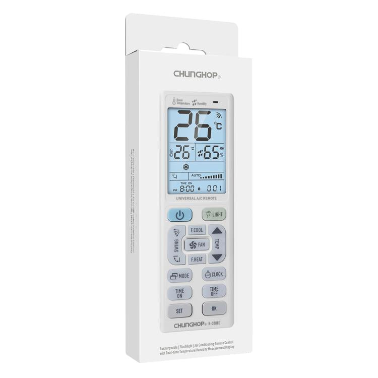 CHUNGHOP K-3308E Universal Air Conditioner Remote Control with Flashlight and LCD Backlight - Air-Conditioner by CHUNGHOP | Online Shopping UK | buy2fix