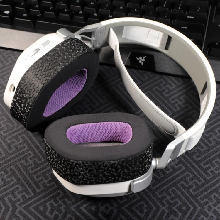1 Pair Magic Ice Skin Replacement Earpads For Corsair HS80 Max / HS80 USB Wired / HS80 RGB(Black Purple) - Earmuff & Pad by buy2fix | Online Shopping UK | buy2fix