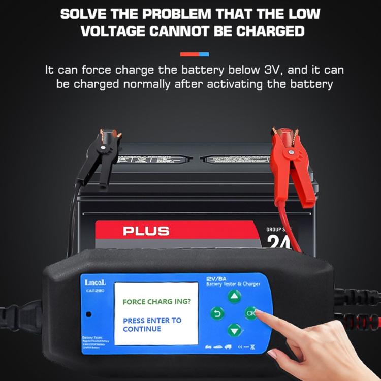 CAT-280 2 in 1 Car Battery Charger & Color Screen Battery Tester, US Plug - Electronic Test by buy2fix | Online Shopping UK | buy2fix