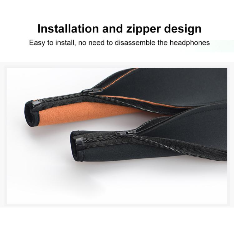 For Audio Technica ATH-MSR7 Neoprene Zipper Headband Cushion Pad Replacement Parts(Black) - Earmuff & Pad by buy2fix | Online Shopping UK | buy2fix