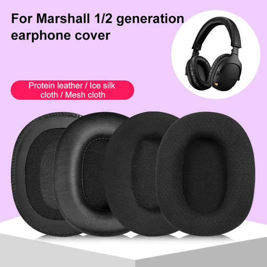 2pcs Sponge Earmuffs Replacement Earpads For Marshall Monitor, Model:Football Net(Black) - Earmuff & Pad by buy2fix | Online Shopping UK | buy2fix