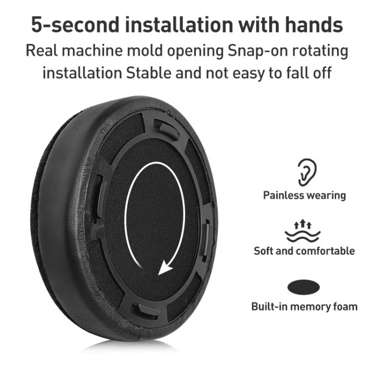 2pcs Flannel Replacement Earpads For HIFIMAN HE400(Black) - Earmuff & Pad by buy2fix | Online Shopping UK | buy2fix