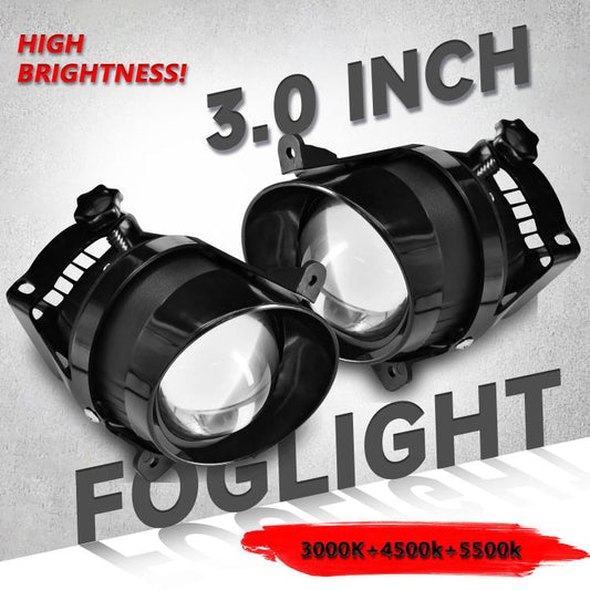 T11 2pcs/Pack 55W 3 inch High Power Dual Lens Fog Light, Left and Right Oblique Angle for LADA 2190 / 2192 - Fog / Driving Lights by buy2fix | Online Shopping UK | buy2fix