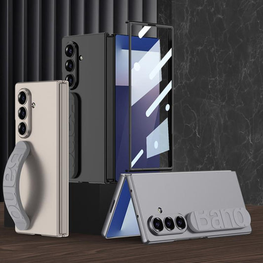 For Samsung Galaxy Z Fold7 5G GKK Integrated Silicone Wristband Folding Phone Case(Grey) - Galaxy Z Fold7 5G Cases by GKK | Online Shopping UK | buy2fix