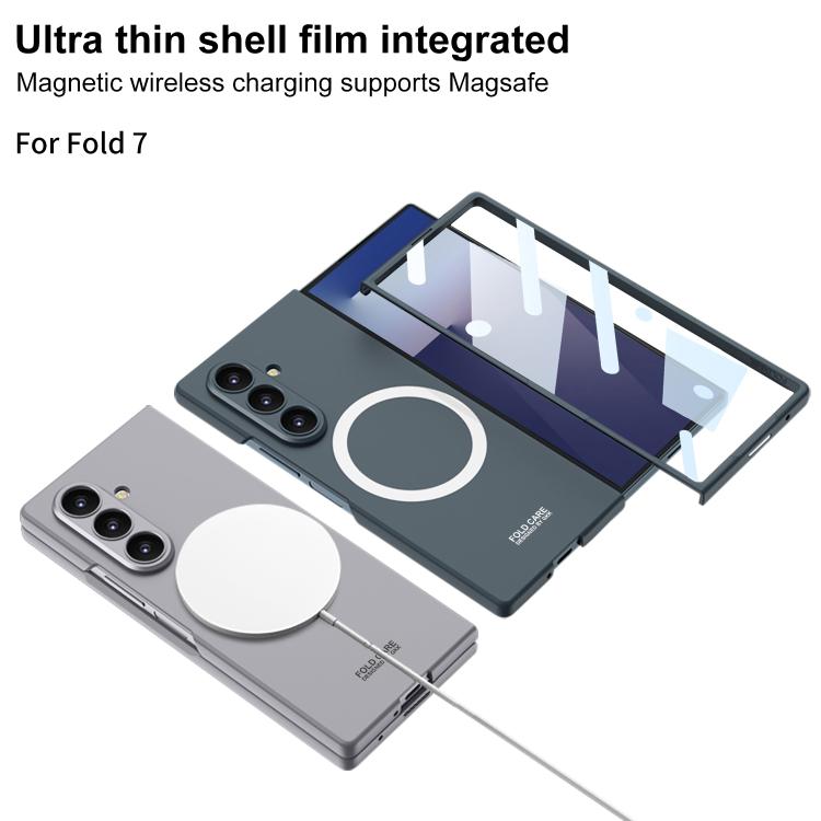 For Samsung Galaxy Z Fold7 5G GKK Integrated Ultra-thin MagSafe Phone Case(Silver) - Galaxy Z Fold7 5G Cases by GKK | Online Shopping UK | buy2fix