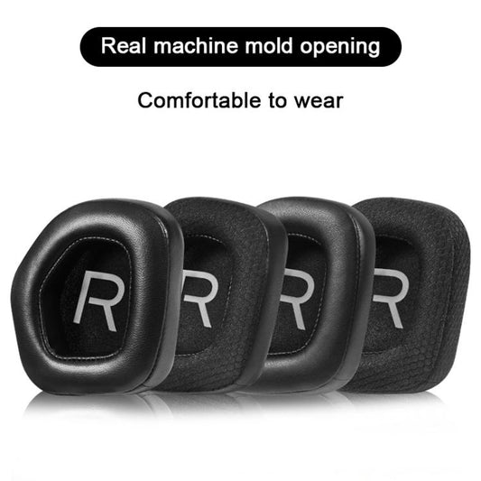 For Alienware AW988 1 Pair Football Net Ice Feeling Snap-on Type Earphone Covers(Black) - Earmuff & Pad by buy2fix | Online Shopping UK | buy2fix