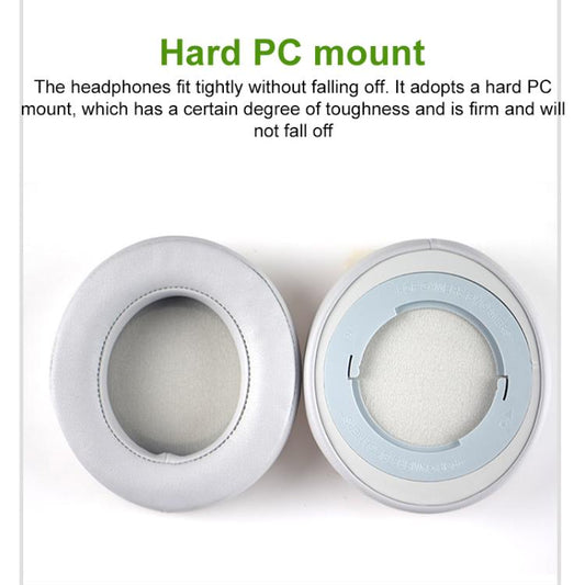 1 Pair Rotating Snap-on Replacement Earpads For Razer Kraken Pro V2, Material:Protein Leather Ice Silk Fabric(Grey) - Earmuff & Pad by buy2fix | Online Shopping UK | buy2fix