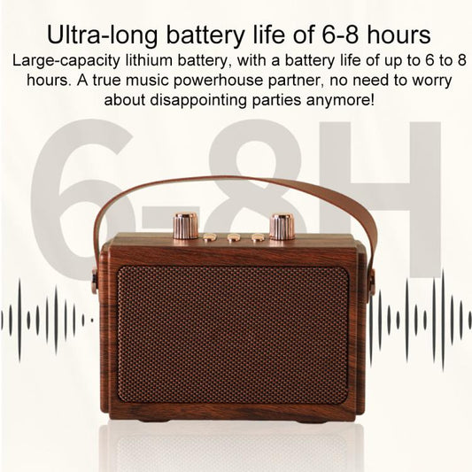 H1 Portable Outdoor Bluetooth Wireless Smart Speaker with Microphone(Wood Grain) - Desktop Speaker by buy2fix | Online Shopping UK | buy2fix