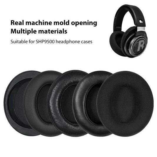 2pcs Lambskin Gold Velvet Earphone Replacement Earpads Pads For Philips SHP9500(Black) - Earmuff & Pad by buy2fix | Online Shopping UK | buy2fix