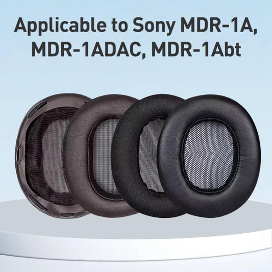2pcs Protein Leather Earphone Replacement Earpads Pads For Sony MDR-1Abt(Brown) - Earmuff & Pad by buy2fix | Online Shopping UK | buy2fix
